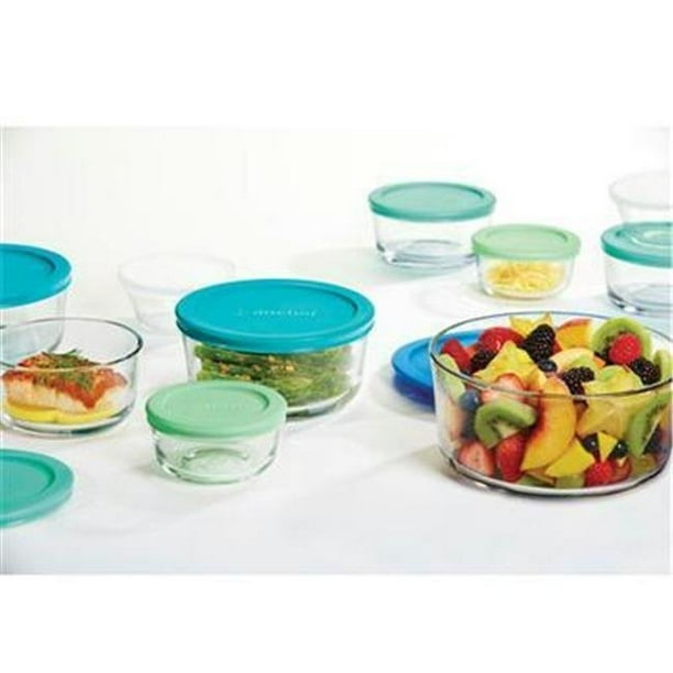 Anchor Hawking 12027 Food Storage Set 20pc Blue/Green - Walmart.com - Walmart.com