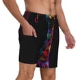 thumbnail image 2 of Fotbe Neon Psychedelic Giraffe Traje de Baño para Hombre – Shorts de Natación de Secado Rápido con Forro y Bolsillos-X-Large, 2 of 6