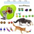 thumbnail image 2 of 39PCS Kitten Starter Kit, Ideal for Cats Under 6 Months,  Supplies, Featuring 23-Piece Toy Set, Bed, Carrier, Single-use Litter Box, Bowls & More, Perfect for New  Owners - Blue, 2 of 7