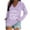 #0297-Hot Pink, variant on Uootdi Plus Size Football Long Sleeve Shirts for Women V Gift Neck Print Graphic Fall Sweatshirts Casual Pullover Cute Tops Gift