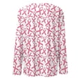 thumbnail image 5 of Lroveb Breast Cancer Awareness Shirts for Women T Reast Support Shirt Pink Ribbon Graphic Tees Watermelon Red, 5 of 5