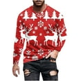 thumbnail image 2 of WXLWZYWL Ugly Christmas Sweater Light Up Funny Party Pullover Men Holiday Knit Pullover Matching Ugly Christmas Sweater Sweatshirts, 2 of 4