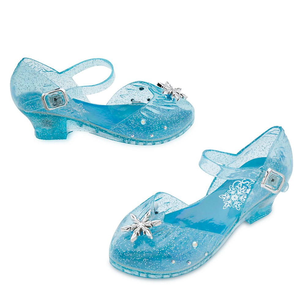 Disney Elsa Light-Up Costume Shoes for Kids Size 2/3 - Walmart.com ...