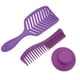 thumbnail image 3 of Juego de 3 cepillos y peines para el cabello, cepillo hueco para el cabello, peine de doble diente, cepillo de champú para desenredar y peinar., 3 of 14