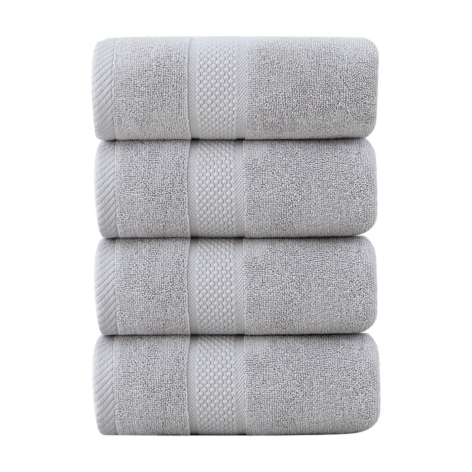 AUHomi Elegance Organic Cotton Face Towel - Super Soft, Quick Dry, Durable, Absorbent Oversized Face Towels - Ideal Quick Dry Large Luxury Towel Set for Shower,Cleanse the Face,(30"x14", 4pcs)Gray