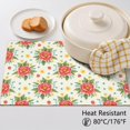 thumbnail image 5 of Placemat, Pioneer Flower Floral Print Pattern Place Mats Table Mat Set Of 2, PVC Washable Placemats for Party Kitchen Dining Decoration, 18x12 Inch, Fade Resistant, 5 of 6