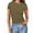 Bronze, variant on Women's Casual Basic Going Out Crop Tops Slim Short Sleeve Crew Neck Tight T Shirts