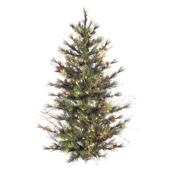 NorthLight 2 ft. Pre-Lit Mixed Country Pine Artificial Wall Or Door Christmas Tree - Clear