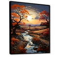 thumbnail image 2 of Designart "Orange Tree Maple Euphony Landscape III" Floral Floater Framed Canvas Print, 2 of 7