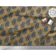 thumbnail image 2 of Soimoi Brown Cotton Voile Fabric Leaves & Floral Ethnic Print Fabric by the Yard 42 Inch Wide, 2 of 3
