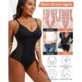 thumbnail image 4 of USEASY Tummy Control Shapewear Thong Bodysuit for Women Snatched Faja Body Shaper, 4 of 6