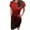 Red, variant on Dresses Women's Gradient Waist Retraction Round Neck Short Sleeve Dress Petite Dresses on Clearance