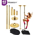 thumbnail image 1 of X-Dance Professional Stripper Pole Gold Spinning Static Exotic Dancing Pole Portable and Removable Height Adjustable 7 to 9 FT 45mm Dance Pole Kit for Exercise Fitness Pole Club Party Pub Home, 1 of 9