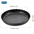 thumbnail image 2 of Unique Bargains 7' Plastic Wave Round Plant Pot Saucer Flower Drip Tray, Black 6 Pack, 2 of 5