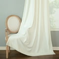 thumbnail image 2 of VOGOL Luxury White Velvet Blackout Drapes, Thermal Rod Pocket Curtains 60x96 Inches for Bedroom & Living Room, 2 of 7
