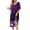 Purple Flower, variant on Ekouaer Nightgowns for Women Short Sleeve House Dresses with Pockets Pleated Moo moos Floral Print Mumu Dress