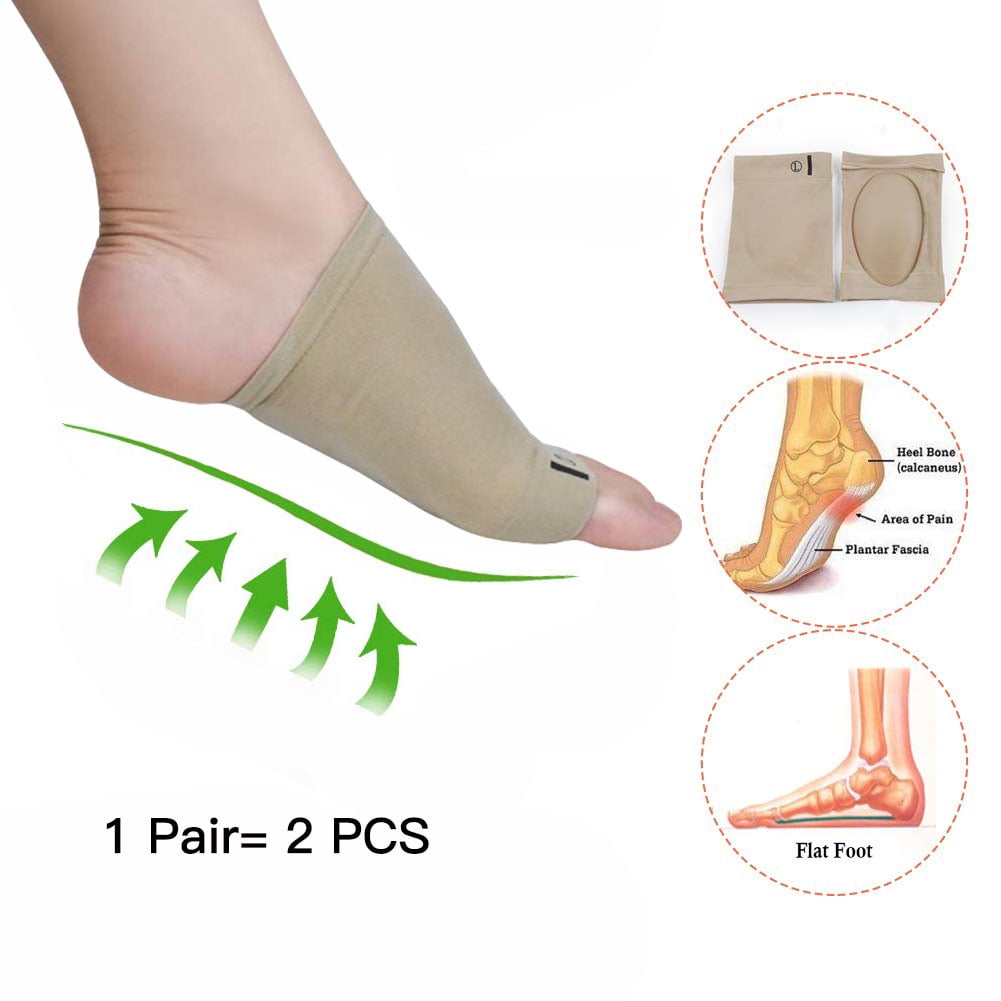1 Pair Plantar Fasciitis Arch Support Insoles Shoe Cushion Gel Flat Foot Inserts 