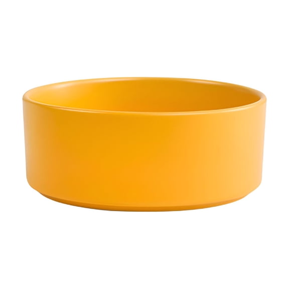 ACDANC Ceramic Pet Bowl for Dogs and Cats,Weighted Non-Slip Dog Bowls Food and Water Dish,Durable Pets Feeding Bowls Suitable for Small,Medium,And Large Dogs Ceramic Dog Bowls- Yellow