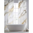 thumbnail image 5 of Marble Texture Sheer Curtains for Living Room Bedroom, Light-filtering Sheer Curtain, Abstract White Gold Crack Modern Style Rod Pocket Voile Window Treatment Drapes, 52’’Wx96’’L, 2 Panels Set, 5 of 7