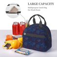 thumbnail image 3 of Xecao Firework Print Insulated Lunch Box, Lunch Cags Lunch Bag Featuring An Adjustable Shoulder Strap, 3 of 5