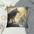 thumbnail image 2 of JEUXUS  Wolf Throw Pillow Cover, Soft Square Cushion Case for Couch Sofa Bedroom Car Farmhouse Home Decor, 2 of 5