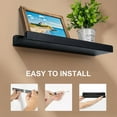 thumbnail image 6 of Sfugno Floating Ledge Shelves Rustic Wood Wall Shelf Set of 3 for Storage and Display 16.9 inch Vintage,Black, 6 of 8