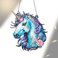 thumbnail image 6 of 89Bloom Unicorn Stained Glass Hologram Ornament, Stained Glass Suncatcher Ornaments Home Decor, Holographic Ornaments, 6 of 7