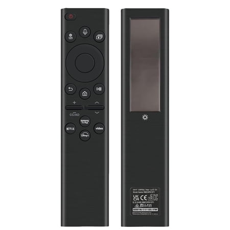 Rechargeable TV Remote for Samsung Smart TVs, Replacement for All 2019-2026 Samsung TV Remote Control with Voice Control, USB-C Fast Charging, Solar Charging