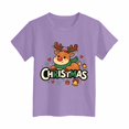 thumbnail image 5 of Povozer Toddler Christmas Shirt Kids Boys Girls Christmas Shirts Toddler Kids Merry and Bright Shirt,Size 9-10 Years,Purple, 5 of 6