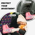 thumbnail image 4 of Naloa mushroom rainbow color Skull 2Pcs Anti-Kick Back Seat Cover Kick Mat, Car Seat Protector with 3 Storage Pockets, 4 of 8