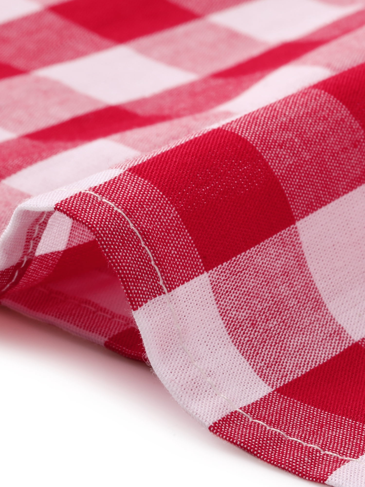 DARING DIVA Women's Plus Gingham Tiered Layer A Line Skirts 2X Red