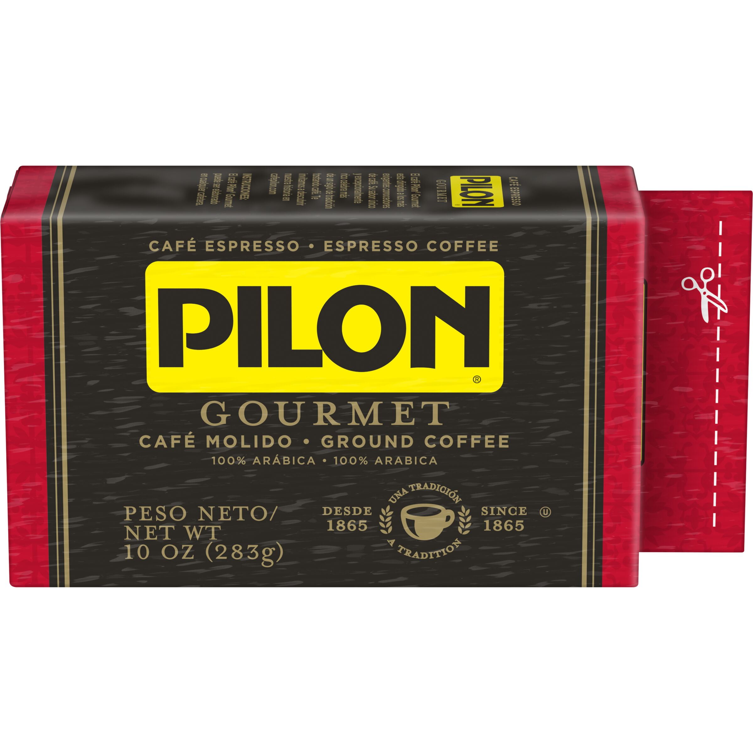 Pilon Gourmet Espresso, 100% Arabica Coffee, 10 oz Brick