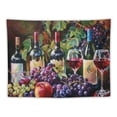 thumbnail image 5 of Orinice Wine Bottles Glasses Fruit Tapestry Wall Hanging Unique Style Graphic Tapestries Home Wall Decor Art for Living Room Bedroom Apartment Farmhouse Dorm 40x60inch, 5 of 6