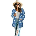 thumbnail image 2 of SCRAWLGOD Daisy Print Women's Cardigans Lightweight Long Cardigan Jackets for Women Trendy Size 2XL Long Sleeve Sweatshirt Cardigan Women School Comfy Sweater Coat Long, 2 of 7