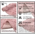 thumbnail image 3 of Home Weavers Modesto Bath Rug 100% Cotton Non-Slip Bathroom Rug Set Machine Washable Bath Rug-21"x34", Bathroom Rug- 24"x40", Pink Color 2 Piece Bath Rug set, 3 of 6