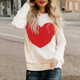 thumbnail image 1 of Suéter de cuello redondo para mujer, camiseta holgada de manga larga con cuello redondo, blusa para mujer, 1 of 3