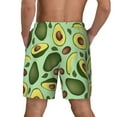 thumbnail image 3 of Sigee Avocado With Seeds Print Mens Swim Trunks with Compression Liner Quick Dry Swim Stretch Beach Shorts with Pockets,S-3XL, 3 of 7