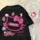 thumbnail image 2 of Sanrios Kawaii-Camiseta de manga corta de algodón para niños, Camiseta holgada de media manga con dibujos animados de Hello Kitty, regalo de cumpleaños, 2 of 4