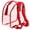 Red, variant on Shisuyan Clear Backpack Heavy Duty Transparent Backpack Lightweight Shoulder Bag Backpack