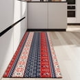 thumbnail image 4 of Red and Blue Christmas Knitted Pattern Kitchen Rug Mat,Kitchen Runner Rugs Non Skid Washable,Decorative Kitchen Floor Mats for Kitchen,Sink,Laundry,17"X47", 4 of 5