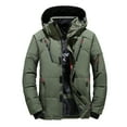 thumbnail image 2 of RYDCOT Men Solid Casual Hat Detachable Thicken Multi-Pocket Zipper Jacket Coats Green 6(L), 2 of 3
