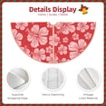 thumbnail image 4 of Daiia Red Hibiscus Flower Drawing Merry Christmas Tree Skirt , Xmas Large Lace-up Tree Skirt, Santa Snowflakes Rustic Home Decorations New Year Party Farmhouse Decor-48", 4 of 7