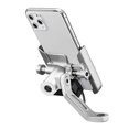 thumbnail image 1 of Soporte para teléfono Soporte para teléfono de motocicleta Aleación de aluminio Soporte giratorio para teléfono móvil, Plata, Espejo, Recargable kenally EL001665-07B, 1 of 2