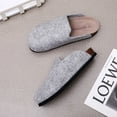 thumbnail image 4 of Unisex for Men Women with Cork-Footbed Cushion Shoes Wool felt Open Back Clog Slippers, 4 of 12