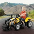 thumbnail image 3 of Costway Kids Ride On Roller 12V Electric Tractor Remote w/ Music & LED Light Yellow, 3 of 8