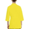 thumbnail image 2 of Panda Uniform by HeedFit Women's 32" 3/4 Sleeve Lab Coat with Multi-Colored Plus Size XL Yellow, 2 of 6