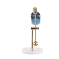 thumbnail image 5 of Marcel Contemporary Table Lamp in White Marble, Gold Metal and Blue Glass, 5 of 5
