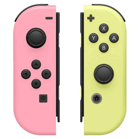 Switch Wireless Controllers Replacement Wireless Gamepad Joy-con Dual Vibration (Pink & Yellow)