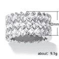thumbnail image 2 of K-KED Elegant Engagement 925 Silver Filled Rings Cubic Zirconia Women Gift Size 6-10-6, 2 of 6