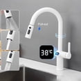 thumbnail image 4 of Display Temperature Faucet Pull-Out Rotatable Kitchen Faucet Black, 4 of 6